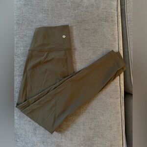 Lululemon Wunder Olive Green Leggings